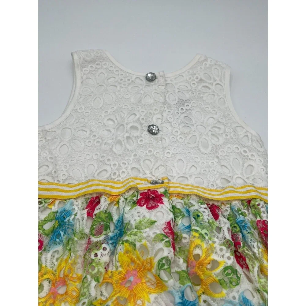 Bonnie Jean Girls' Size 5 Floral Lace Eyelet Dress NWT